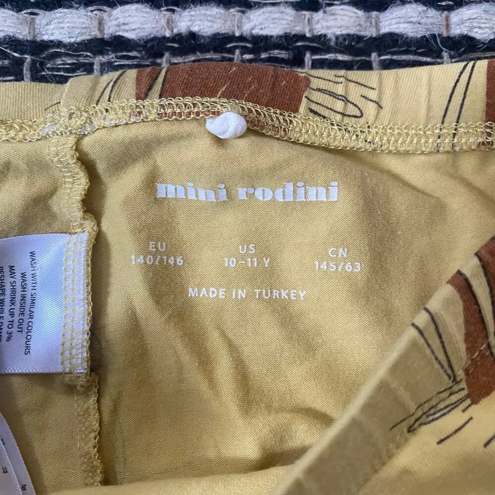 🌿Mini Rodini Kids Wallrus Yellow Leggings 10/11Y